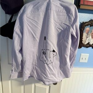 Lavender Graphic Long Sleeve Shirt
